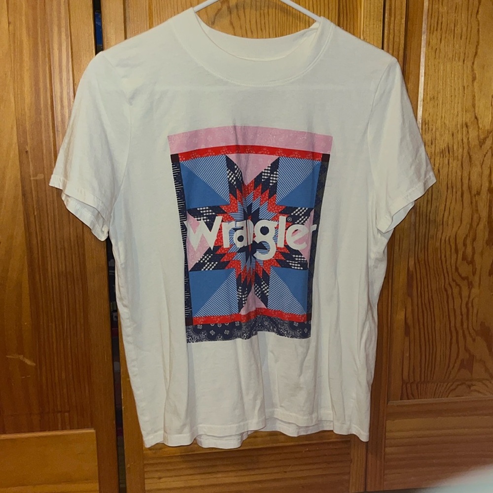 Wrangler quilt patter Tshirt paisley print tee